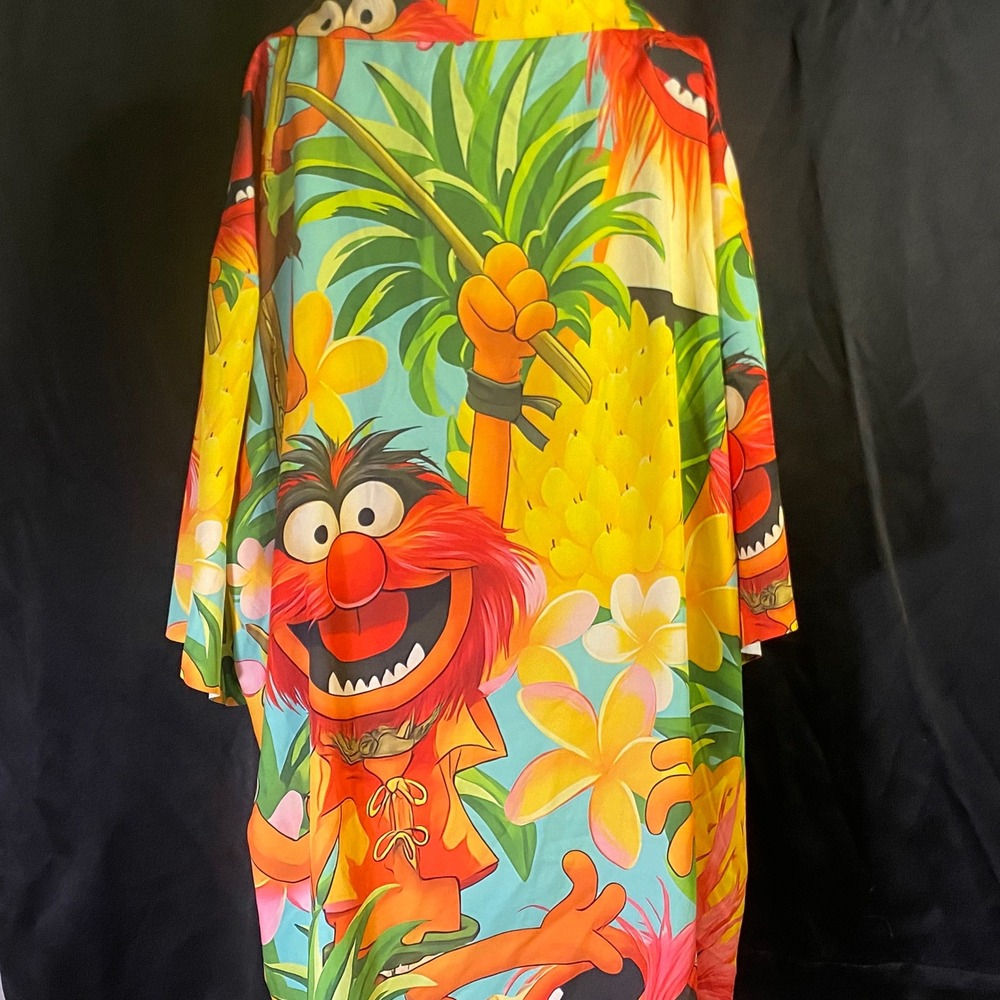 The Muppets Animal Hawaiian Shirt 3XL Colorful Tropical Pineapple Print - Picture 2 of 3